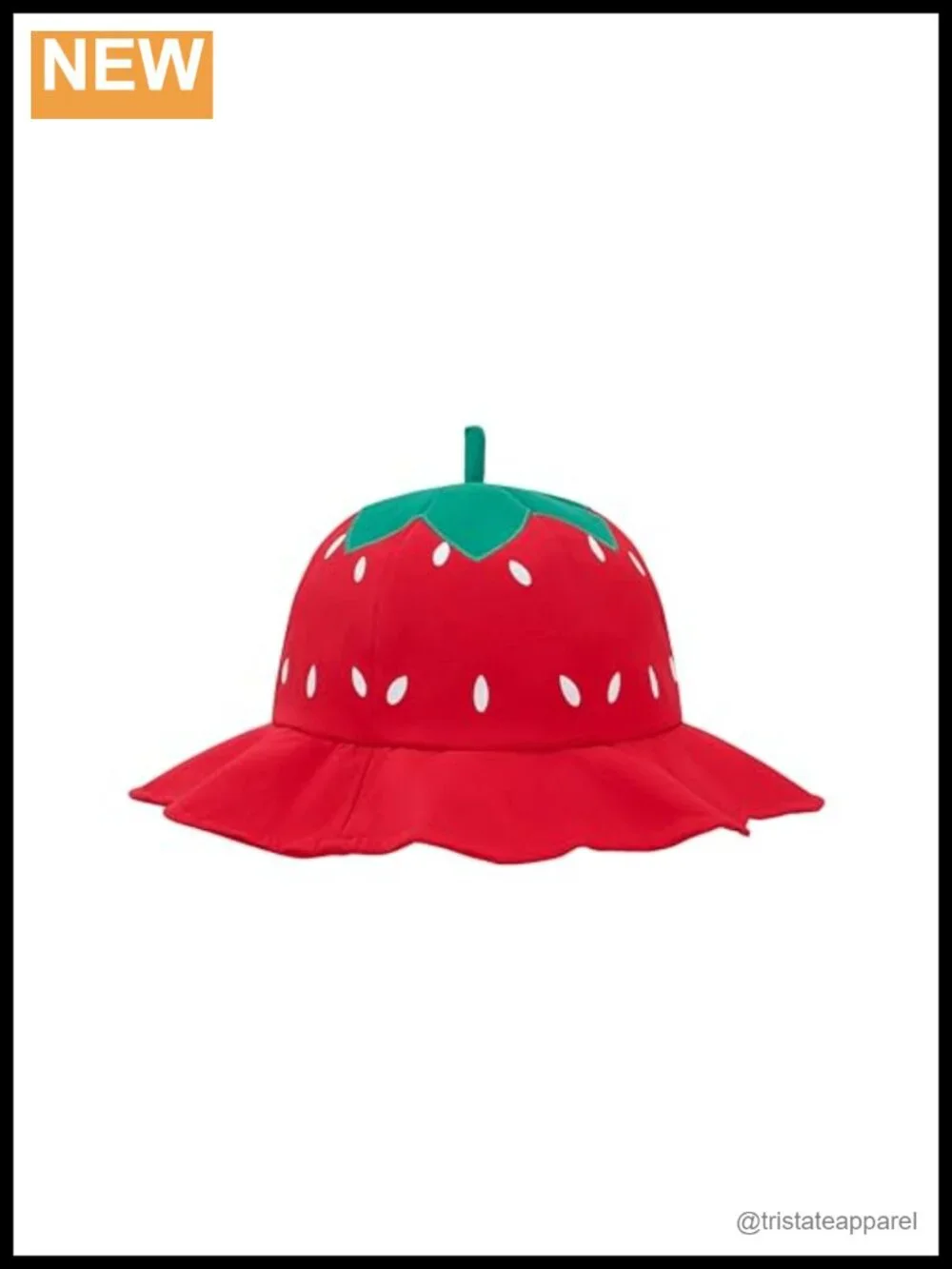Strawberry Bucket Hat Cute 3D Leaves Polka Dot Sun Hat Women
